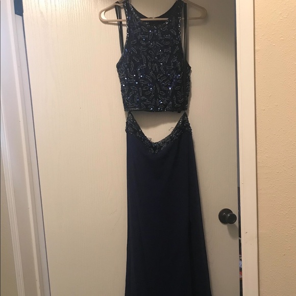 Blue two piece prom dress. - Picture 1 of 1